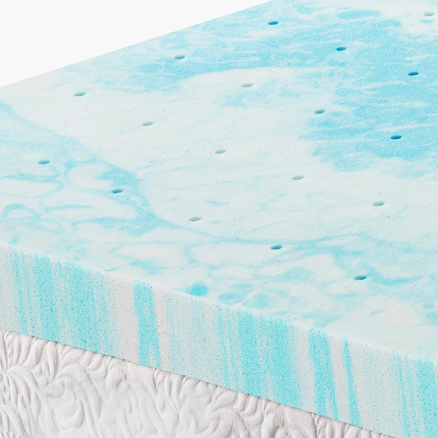 3 Inch Queen Size Gel Infused Memory Foam Mattress Topper - Image 2