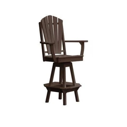 A & L Furniture Adirondack Swivel Bar Chair w/ Arms - Image 12