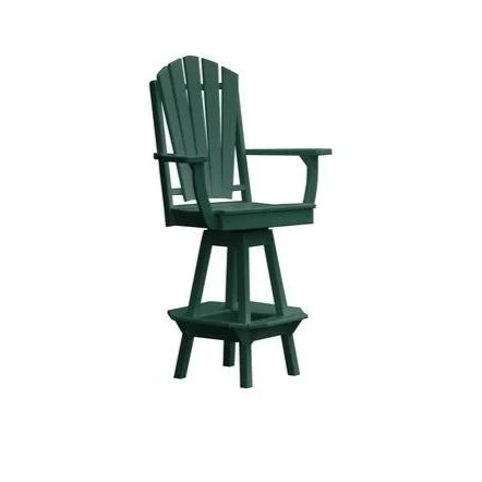 A & L Furniture Adirondack Swivel Bar Chair w/ Arms - Image 13