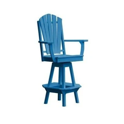 A & L Furniture Adirondack Swivel Bar Chair w/ Arms - Image 15