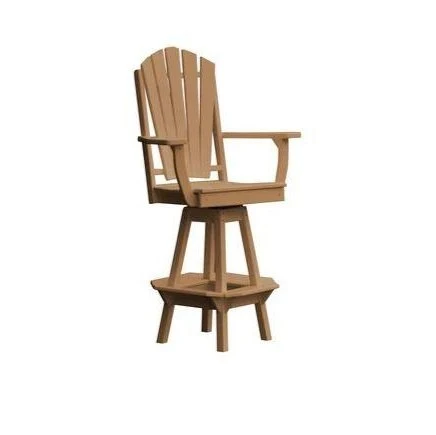 A & L Furniture Adirondack Swivel Bar Chair w/ Arms - Image 6