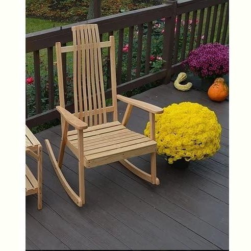 A & L Furniture Amish Handcrafted Bent Oak Rocker