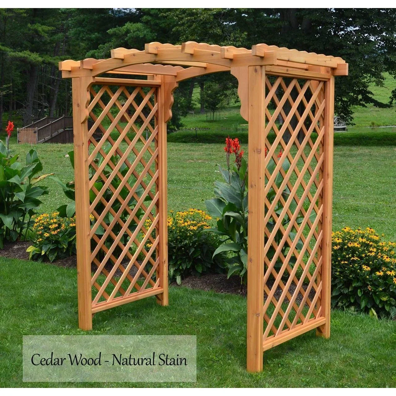 A & L Furniture Amish Handcrafted Cedar Wood Jamesport Arbor