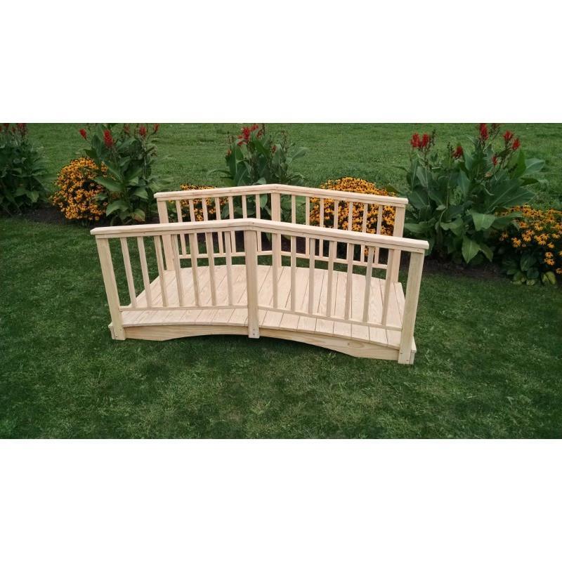 A & L Furniture Baluster Garden Bridge in Pressure Treated Pine