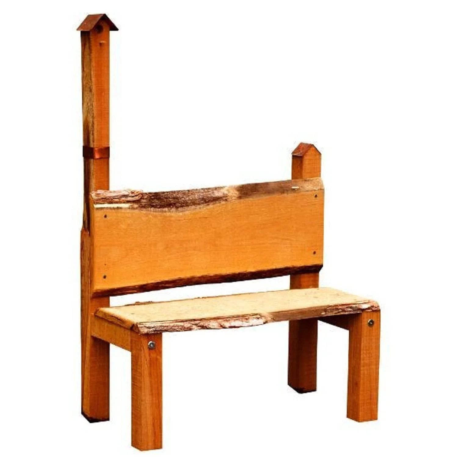 A & L Furniture Blue Mountain Bramblewood Decorative Bench - Image 3