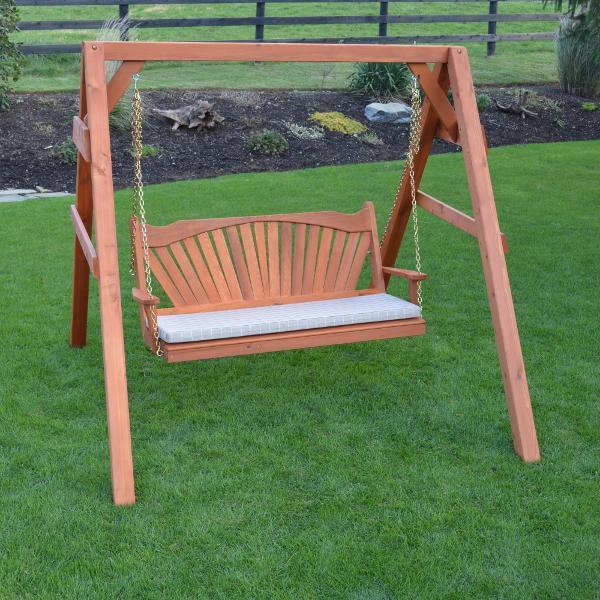 A & L Furniture Cedar 4x4A-Frame Swing Stand for Swing or Swingbed (Hangers Included) - Image 7