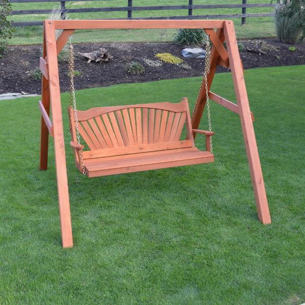 A & L Furniture Cedar 4x4A-Frame Swing Stand for Swing or Swingbed (Hangers Included) - Image 8