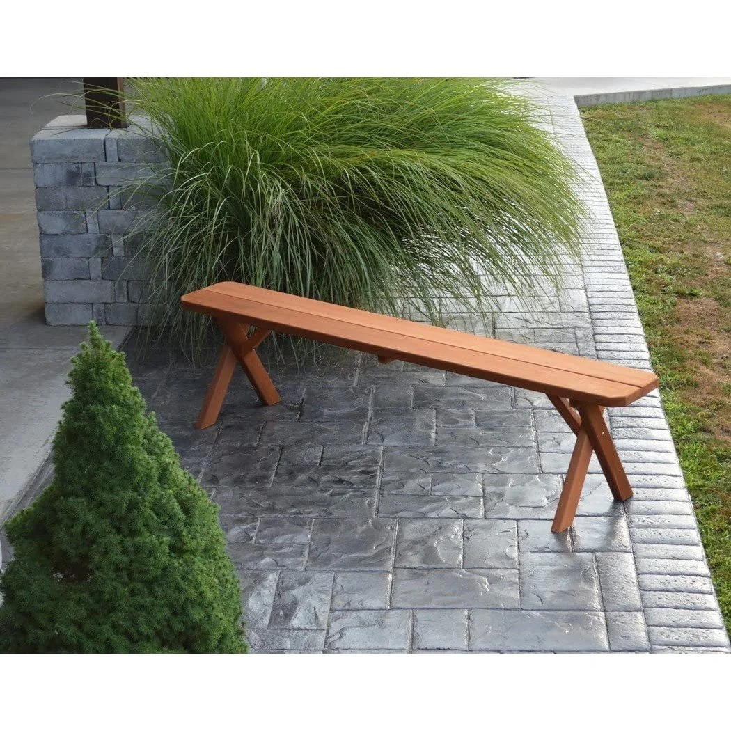 A & L Furniture Cedar Crossleg Bench Only - Image 3
