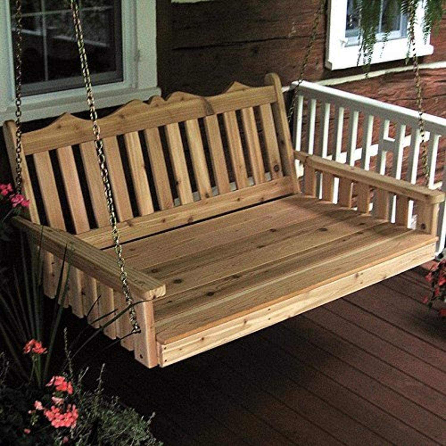 A & L Furniture Cedar Royal English Garden Swingbed