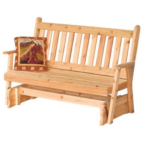 A & L Furniture Cedar Traditional English Glider