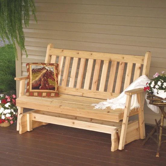 A & L Furniture Cedar Traditional English Glider - Image 2