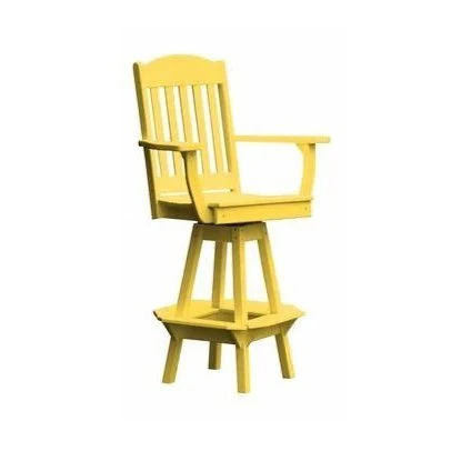 A & L Furniture Classic Swivel Bar Chair w/ Arms - Image 14