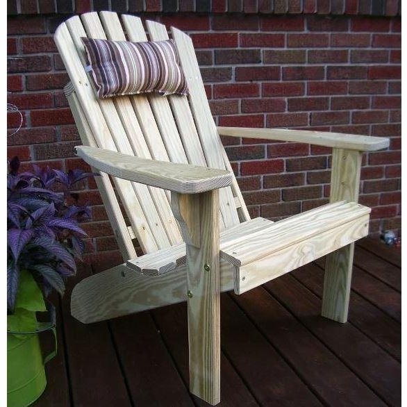 A & L Furniture Fanback Adirondack Chair in Pine