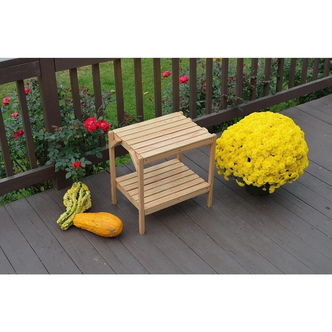 A & L Furniture Handcrafted Amish Oak End Table