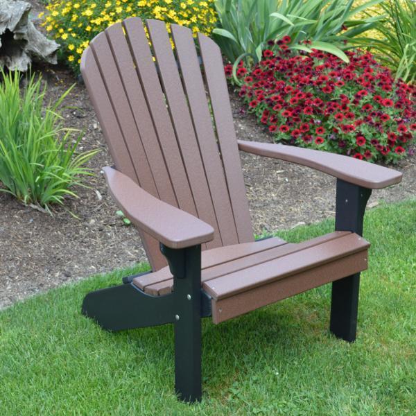 A & L Furniture Poly Fanback Adirondack Chair w/Black Frame - Image 10