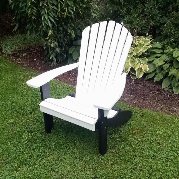 A & L Furniture Poly Fanback Adirondack Chair w/Black Frame - Image 11