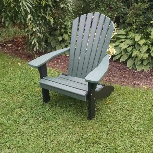A & L Furniture Poly Fanback Adirondack Chair w/Black Frame - Image 12
