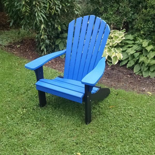 A & L Furniture Poly Fanback Adirondack Chair w/Black Frame - Image 2