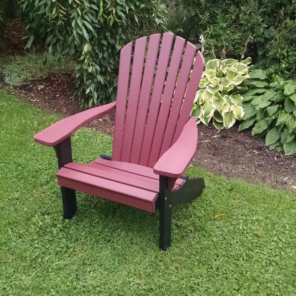 A & L Furniture Poly Fanback Adirondack Chair w/Black Frame - Image 4