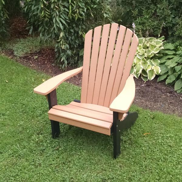 A & L Furniture Poly Fanback Adirondack Chair w/Black Frame - Image 5