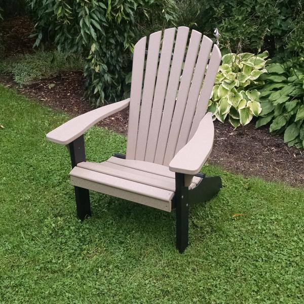 A & L Furniture Poly Fanback Adirondack Chair w/Black Frame - Image 8