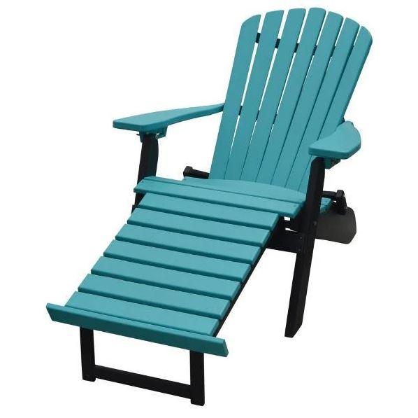 A & L Furniture Poly Folding/Reclining Adirondack Chair w/ Pullout Ottoman - Image 16