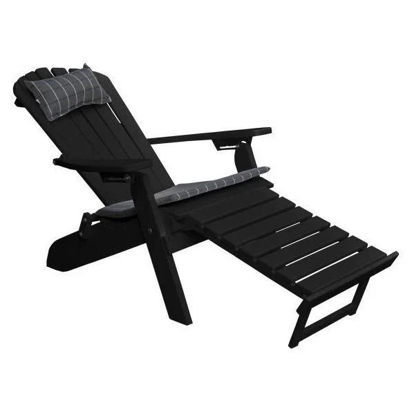 A & L Furniture Poly Folding/Reclining Adirondack Chair w/ Pullout Ottoman - Image 4