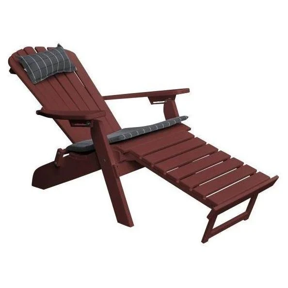 A & L Furniture Poly Folding/Reclining Adirondack Chair w/ Pullout Ottoman - Image 5