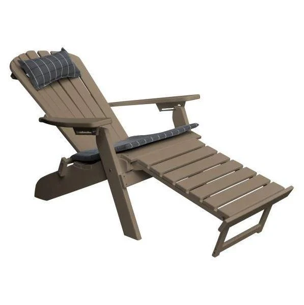 A & L Furniture Poly Folding/Reclining Adirondack Chair w/ Pullout Ottoman - Image 6