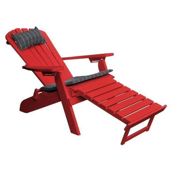 A & L Furniture Poly Folding/Reclining Adirondack Chair w/ Pullout Ottoman - Image 8