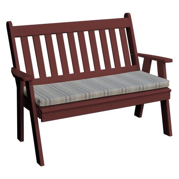 A & L Furniture Poly Traditional English Garden Bench - Image 5