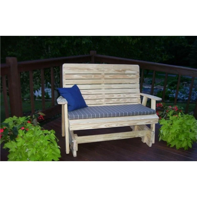 A & L Furniture Pressure Treated Pine Highback Glider - Image 6