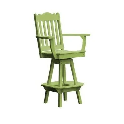 A & L Furniture Royal Swivel Bar Chair w/ Arms - Image 12