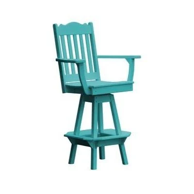 A & L Furniture Royal Swivel Bar Chair w/ Arms - Image 15