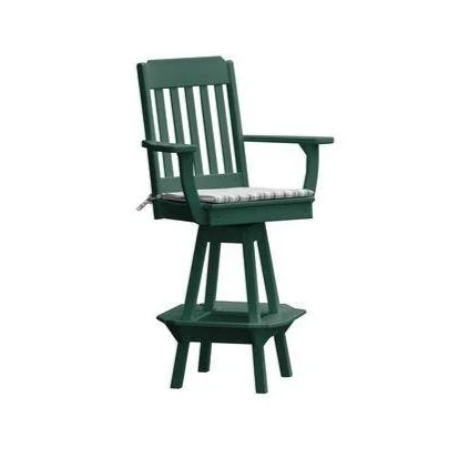 A & L Furniture Traditional Swivel Bar Chair w/ Arms - Image 14