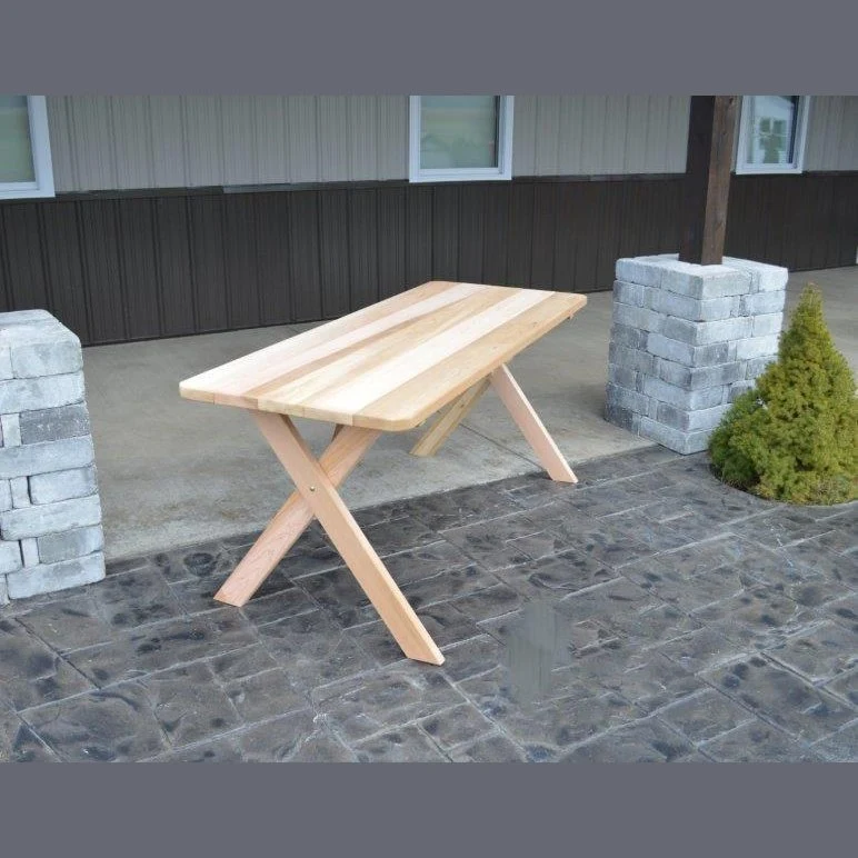 A & L Furniture Traditional Table Only Unfinished - Specify for FREE 2" Umbrella Hole - Image 2