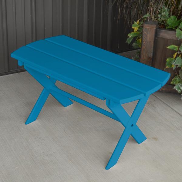A & L Furniture Yellow Pine Folding Coffee Table - Image 4