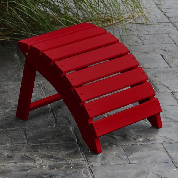 A & L Furniture Yellow Pine Folding Ottoman - Image 8
