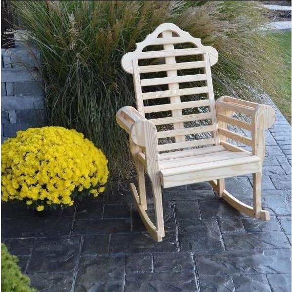A & L Furniture Yellow Pine Marlboro Porch Rocker - Image 2