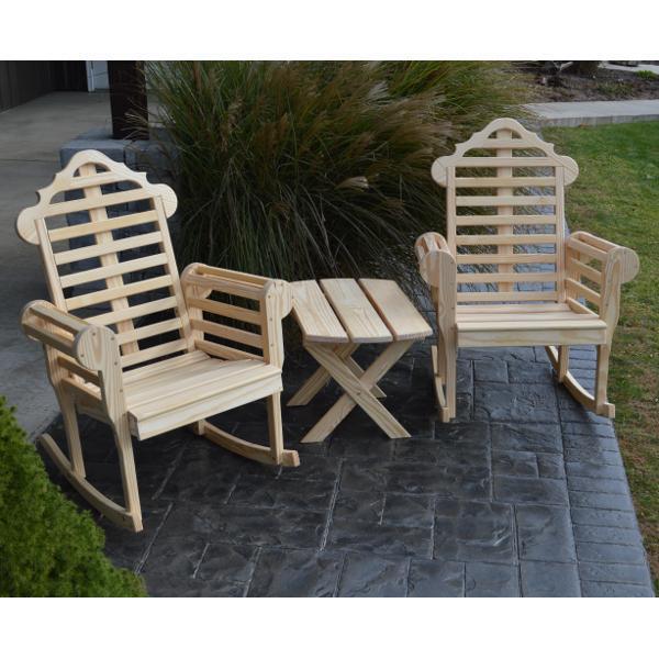 A & L Furniture Yellow Pine Marlboro Porch Rocker - Image 4