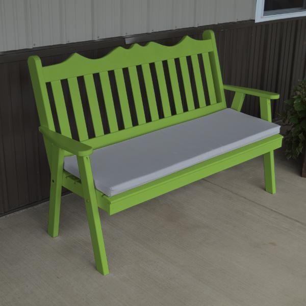 A & L Furniture Yellow Pine Royal English Garden Bench - Image 2