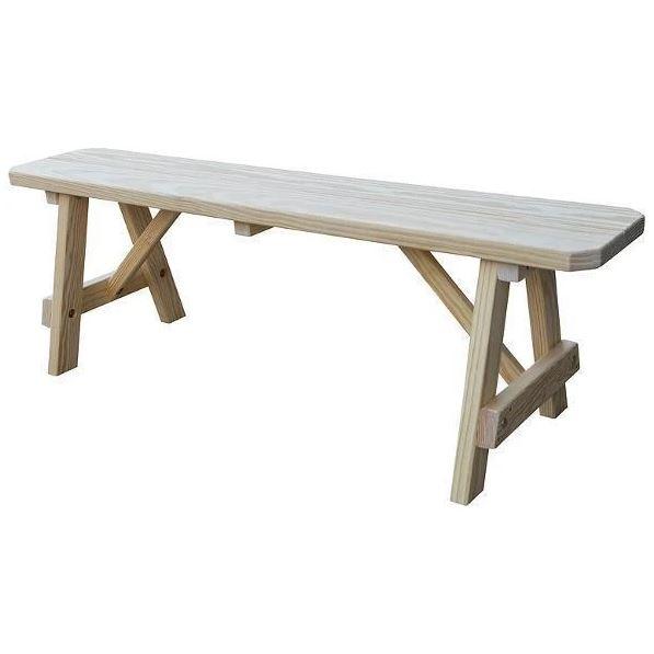 A & L Furniture Yellow Pine Traditional Bench Only - Image 6