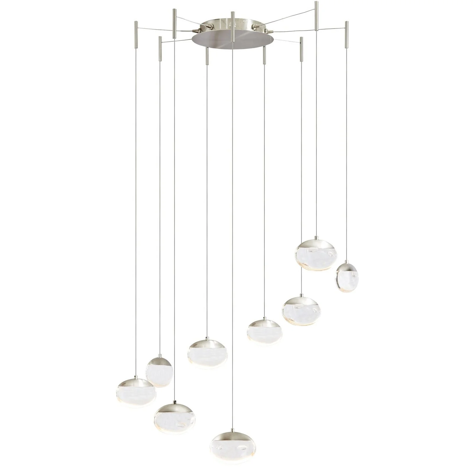 Abra Lighting Athena 9-Light Octopus Pendant with Teardrop Crystal 10064PN - Image 5