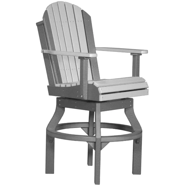 LuxCraft Bar Height Poly Adirondack Swivel Chair - Image 8