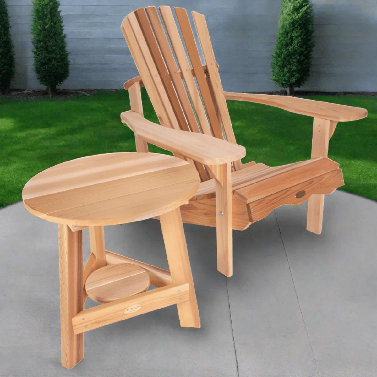 All Things Cedar 2-Piece Adirondack Tripod Table Set TP22-Set