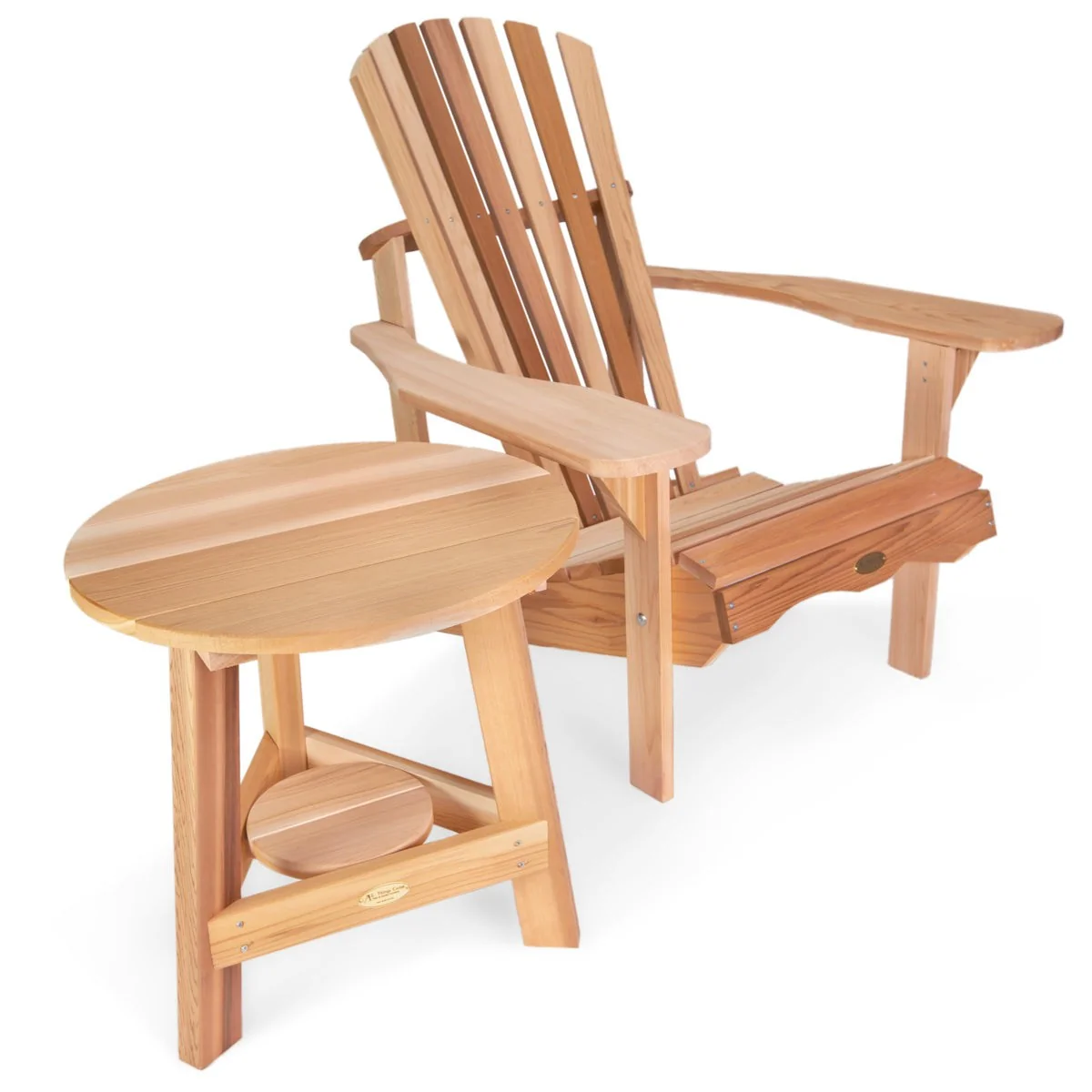 All Things Cedar 2-Piece Adirondack Tripod Table Set TP22-Set - Image 2