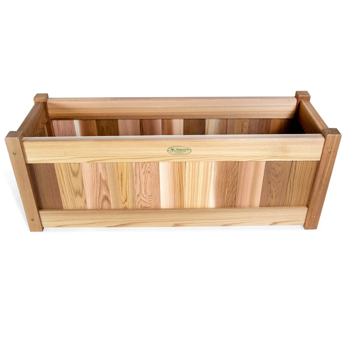 All Things Cedar 32w x 11d x 12h Planter Box with Trellis Privacy Screens Set PL30-Set - Image 4