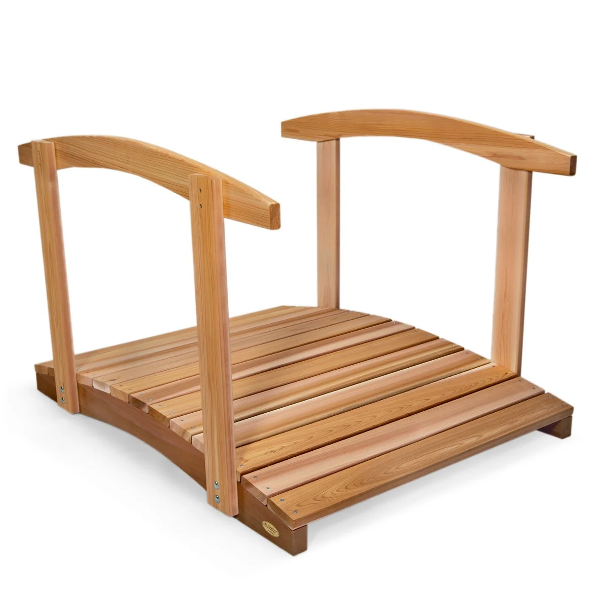 All Things Cedar 4-ft Garden Bridge with Side Rails FB48-R - Image 2