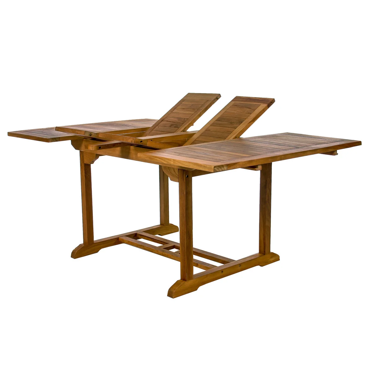 All Things Cedar 5-Piece Butterfly Extension Table Dining Chair Set with Green Cushions TD72-20-G - Image 3