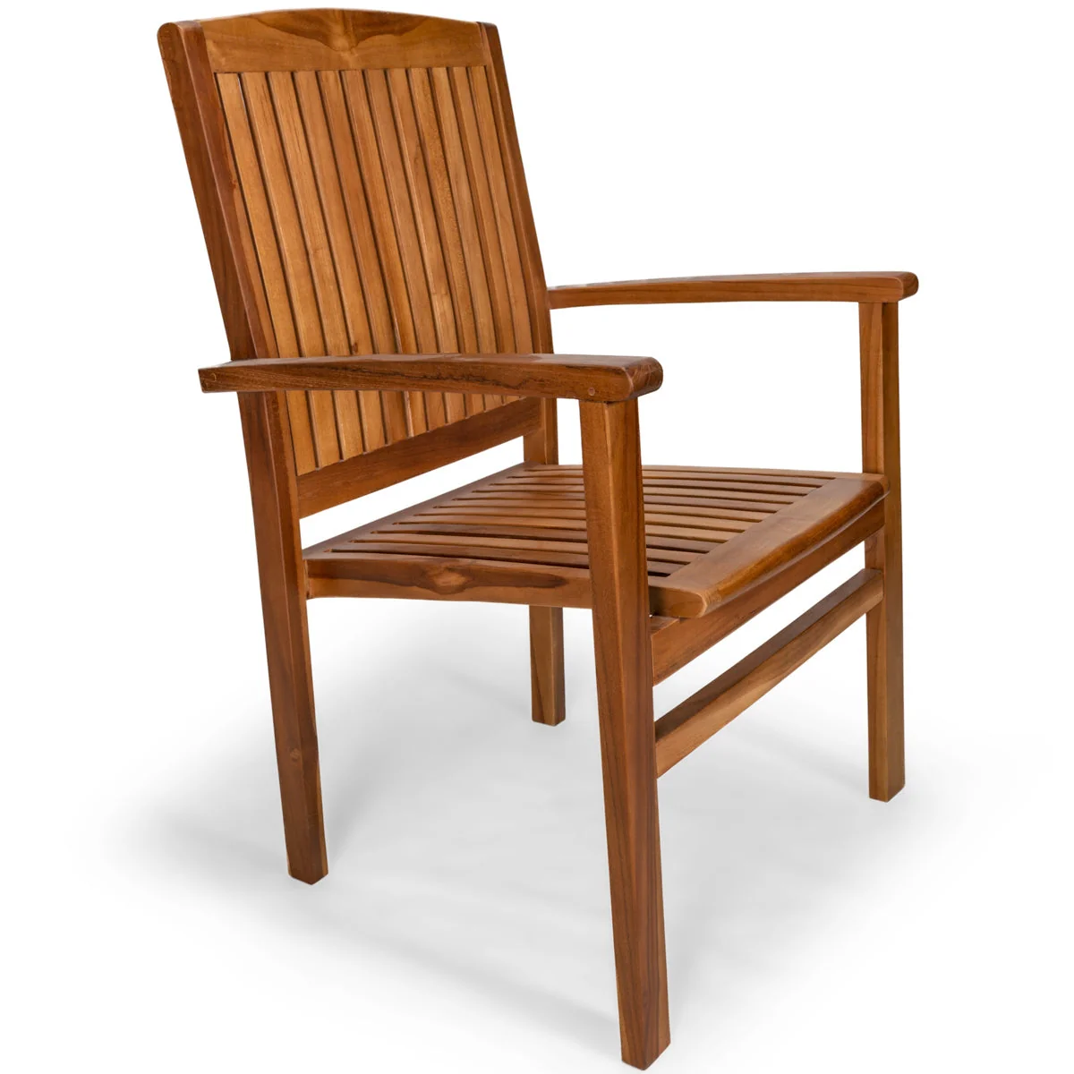 All Things Cedar 5-Piece Butterfly Extension Table Stacking Chair Set with Blue Cushions TD72-24-B - Image 6